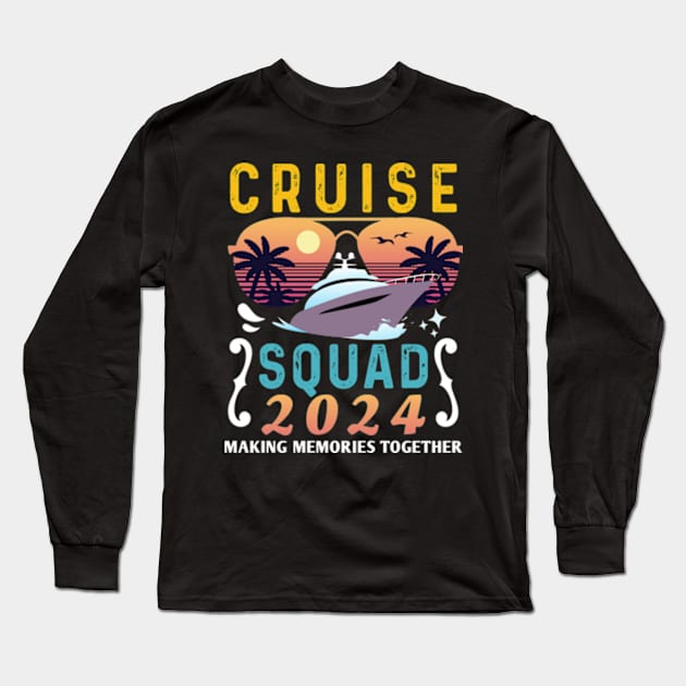 Cruise Squad 2024 Family Vacation Matching Group Summer Long Sleeve T-Shirt by Emma Creation